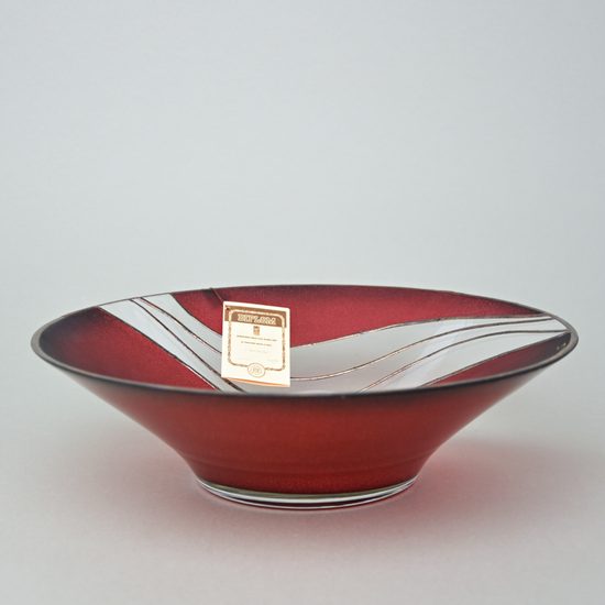 Studio Miracle Bowl Red, 27 cm, Handdecorated by Vlasta Voborníková