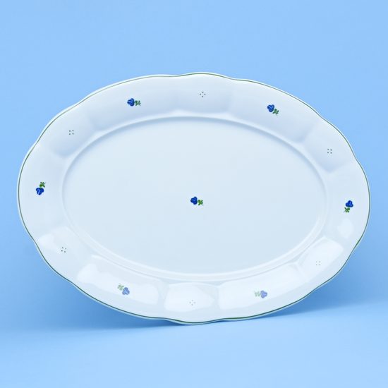 Dish oval 36 cm, Benedikt blue flowers, G. Benedikt 1882