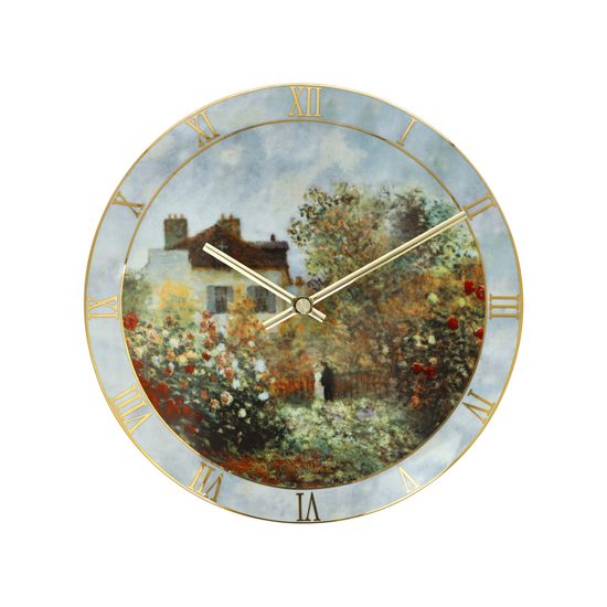 Wall clock Claude Monet - The Artists House, 31 / 31 / 5 cm, Porcelain, Goebel