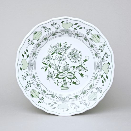 Plate deep 24 cm, Green Onion Pattern, Cesky porcelan a.s.