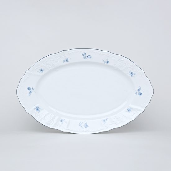 Bowl oval 34 cm, Thun 1794 Carlsbad porcelain, BERNADOTTE blue flower