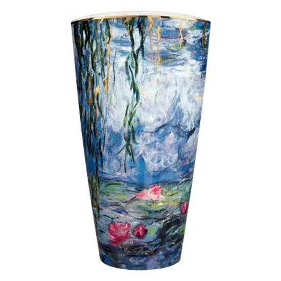 Vase Claude Monet - Waterlilies with Willow, 27,5 / 20 / 50 cm, Porcelain, C. Monet, Goebel