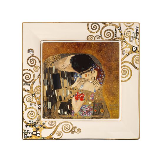 Bowl Gustav Klimt - The Kiss, 30 / 30 / 3,5 cm, Fine Bone China, Goebel