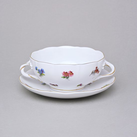 Cup and saucer soup 0,25 l / 17,5 cm, Hazenka, Cesky porcelan a.s.