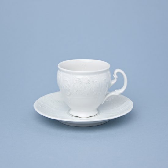 Frost no line: Coffee cup and saucer 150 ml / 14 cm, Thun 1794 Carlsbad porcelain, BERNADOTTE