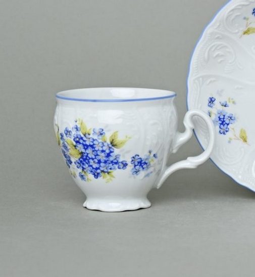 Cup tall coffee 150 ml, Thun 1794 Carlsbad porcelain, BERNADOTTE Forget-me-not-flower