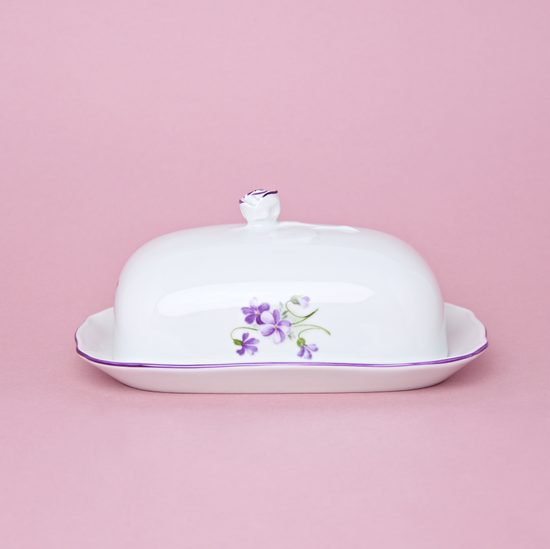 Butter dish 250 g, Violet, Cesky porcelan a.s.