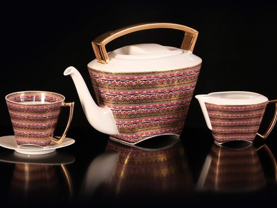Tea set for 6 persons Wo-Man, Thun Studio, Luxury Porcelain