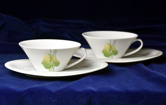TopLife 34478 Hydepark: Cup tea 0,21 l plus saucer, 2 pcs., Seltmann Porcelain