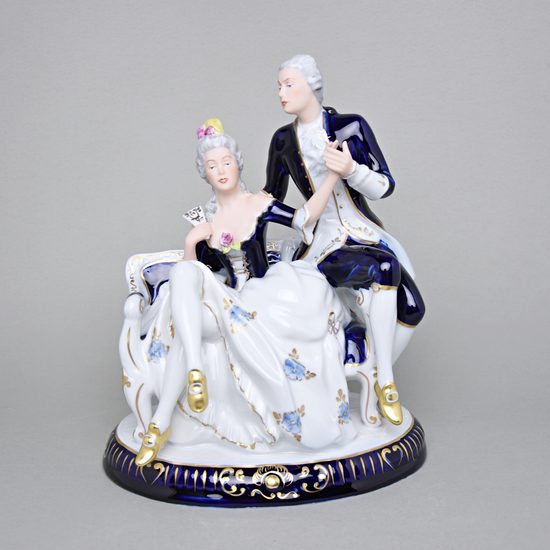 Kanapíčko rokoko 22 x 17,5 x 26 cm, Isis, Porcelánové figurky Duchcov