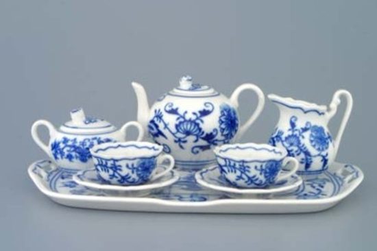 Tea set mini 8 pieces, Original Blue Onion Pattern