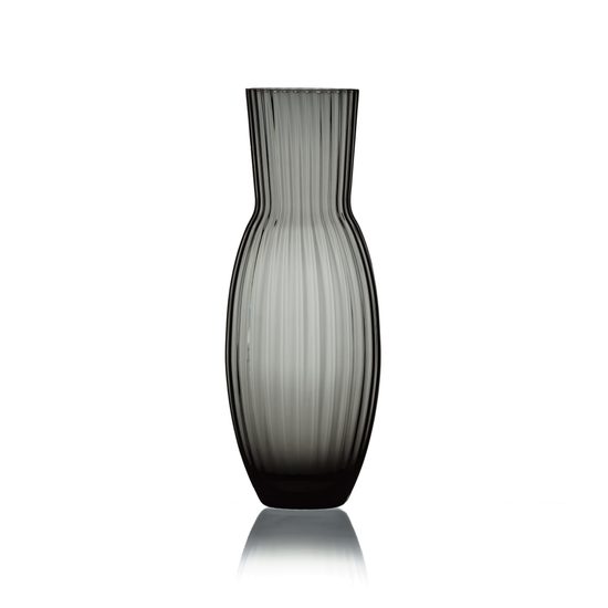 Crystal Carafe / Vase 1350 ml, Smoke - Tethys, Kvetna 1794 Glassworks