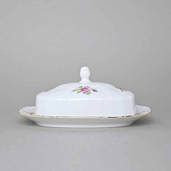 Máslenka 250 g, Thun 1794, karlovarský porcelán, BERNADOTTE míšeňská růže