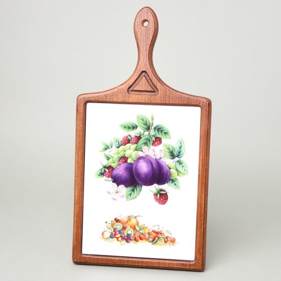 Kitchen board 34 x 17 cm, Plums, Bohemia hand made