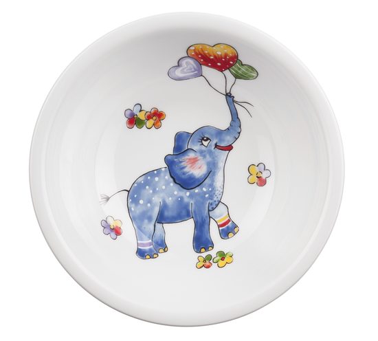 Miska 16 cm se slonem, Barevná divoká zvířátka, Compact 25179, Porcelán Seltmann