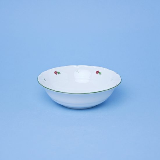 Miska 17 cm, Verona červený kvítek + zelená, G. Benedikt 1882