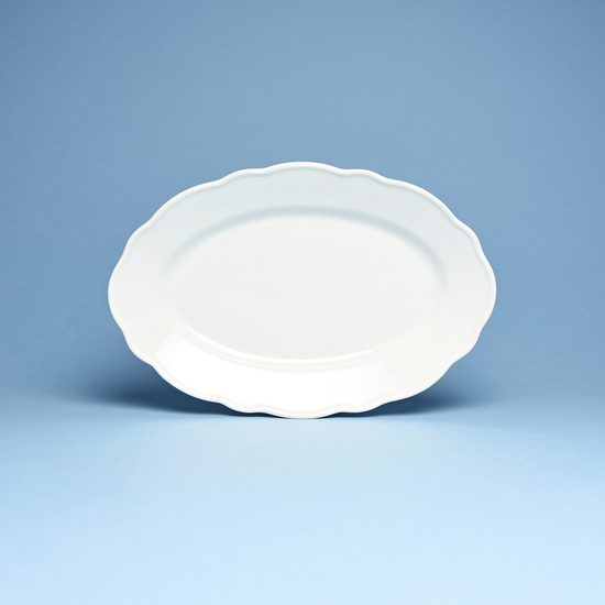 Oval Dish 20 cm, White Porcelain, Cesky porcelan a.s.