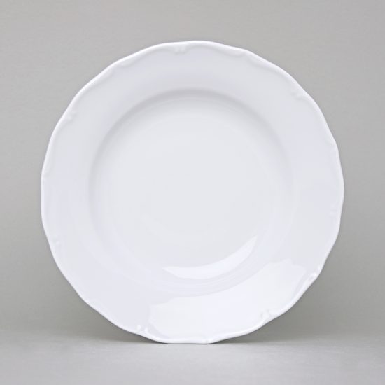 Verona white: Plate deep 24 cm, G. Benedikt 1882, bottom sign