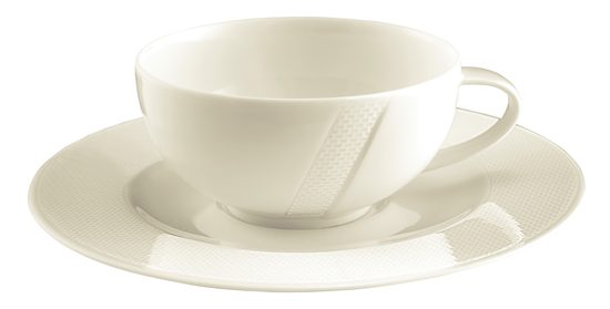 Tea cup and saucer, Achat Diamant UNI, Tettau Porcelain
