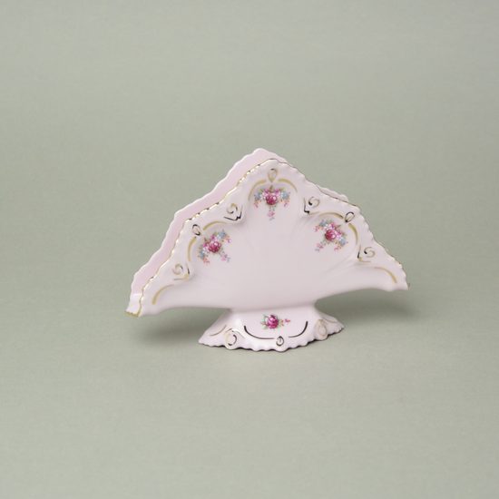 Stojánek na ubrousky 15,8 cm, Lenka 563, Růžový porcelán z Chodova