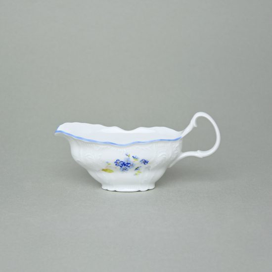 Sauce boat small 50 ml, Thun 1794 Carlsbad porcelain, BERNADOTTE Forget-me-not-flower