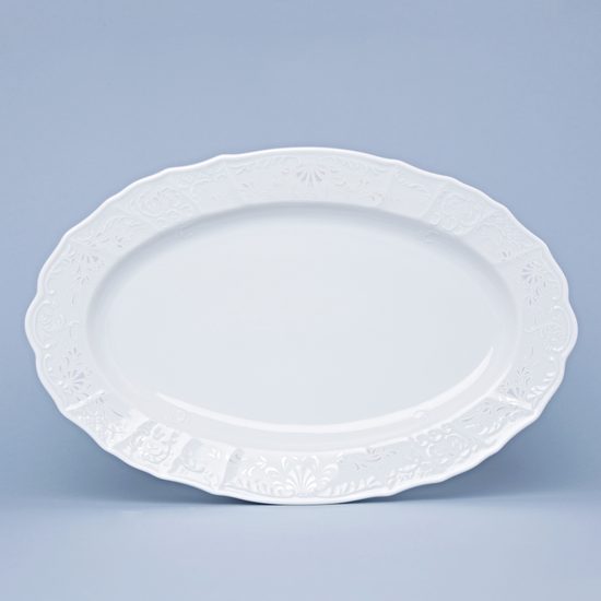 Frost no line: Oval dish 36 cm, Thun 1794 Carlsbad porcelain, Bernadotte