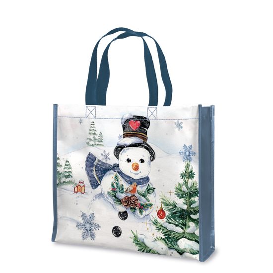 Shopping bag with snowman Winter Dreams 37 / 12 / 33.5cm, synthetic fibers, Goebel