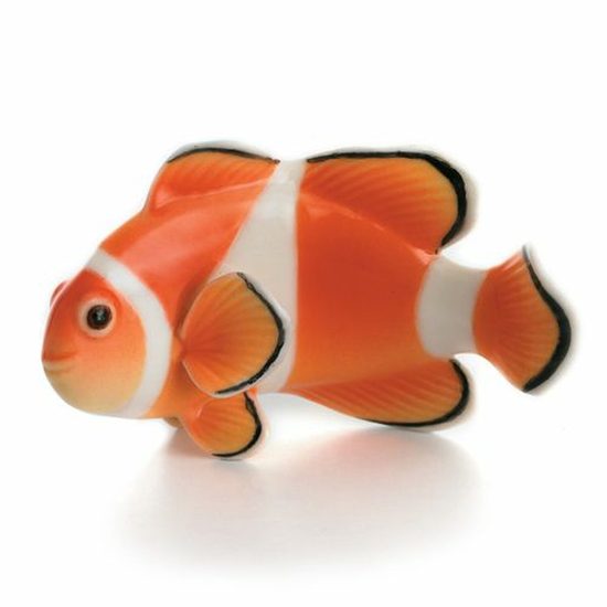 "BY THE SEA" DESIGN SCULPTURED PORCELAIN CLOWN FISH FIGURINE 7,3 x 5,7 x 4,8 cm, FRANZ porcelain