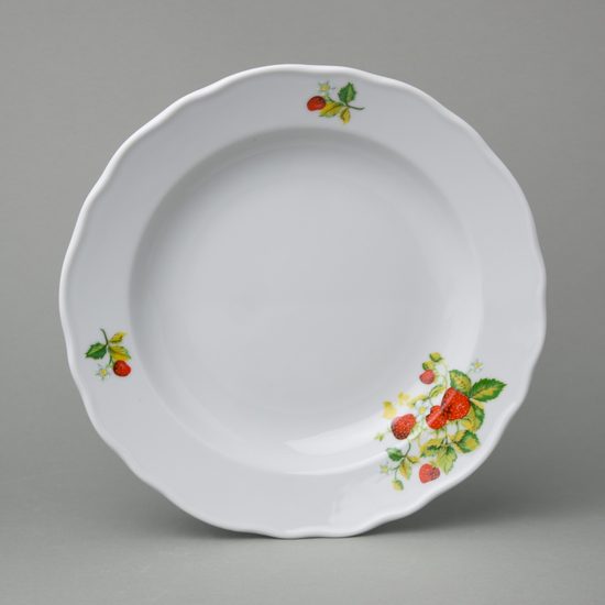 Talíř hluboký 24 cm, jahody, Český porcelán a.s.