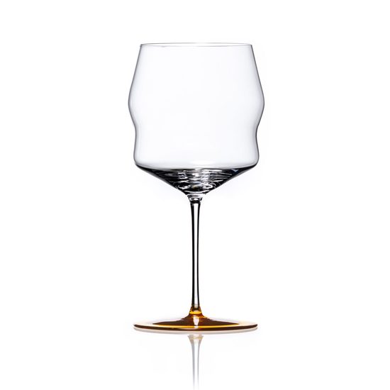 Křišťálová sklenice na víno 650 ml, Kalyke - Amber, Sklárna Květná 1794