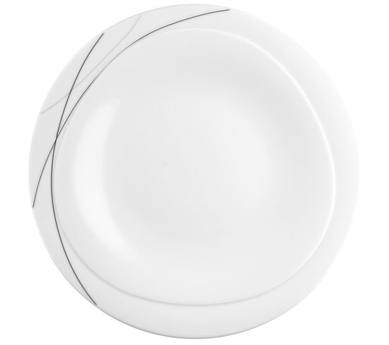 Plate flat 28 cm, Trio 71381 Highline, Seltmann Porcelain