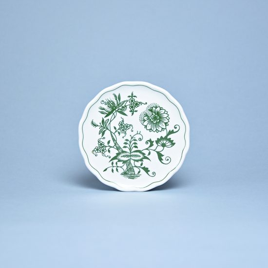 Underplate for glass 10 cm, Original Green Onion Pattern