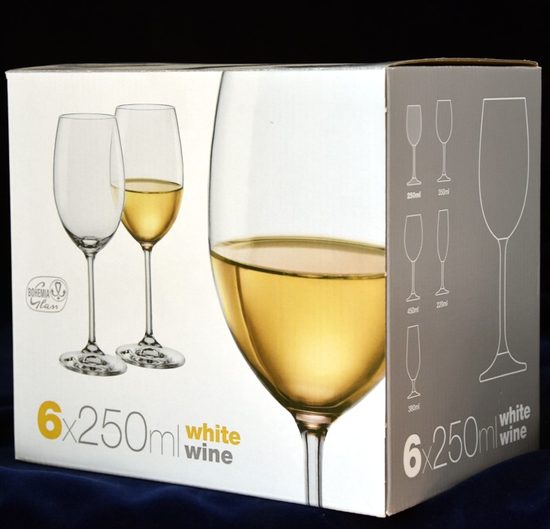 Lara 250 ml, Glass / wine, 6 pcs., Bohemia Crystalex