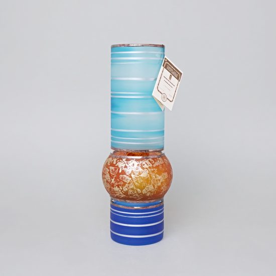 Studio Miracle: Váza Plážová romance (s oblinou dole), 26 cm, ruční dekorace Vlasta Voborníková