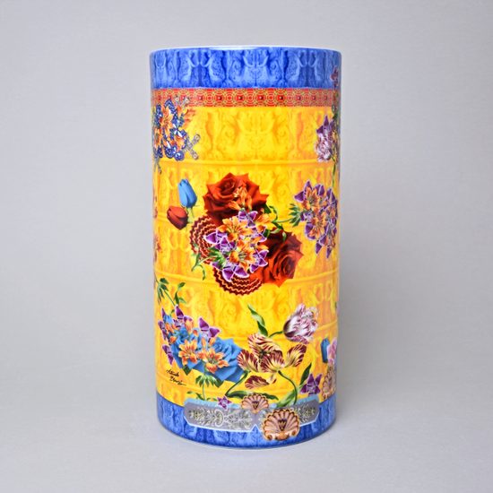 Vase Yellow Cylinder Shape 14,5 x 30 cm, Foulard, Lamart: Palais Royal