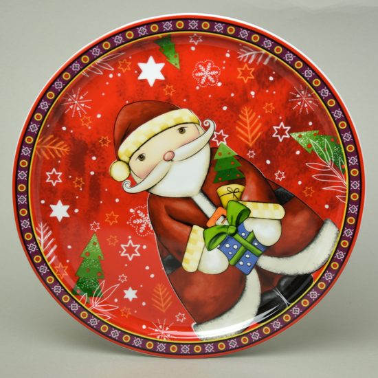 Mísa mělká kulatá 31 cm, Santa Claus, porcelán, EGAN