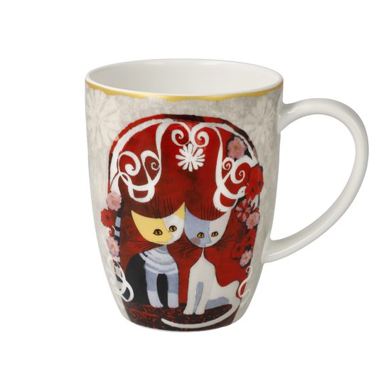 Cup Templi dell amore 400ml, Fine Bone China, Cats Goebel R. Wachtmeister