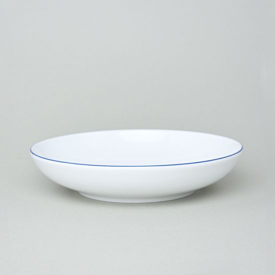 Plate deep 20,5 cm, Thun 1794 Carlsbad porcelain, TOM blue