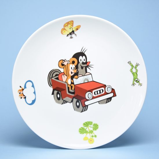 Children plate 21 cm "Mole and car", Thun 1794 Carlsbad porcelain