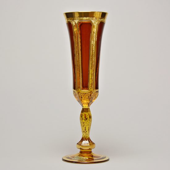 Egermann: Kalíšek Lištovačka, v: 21,5 cm, křišťálové sklenice Egermann