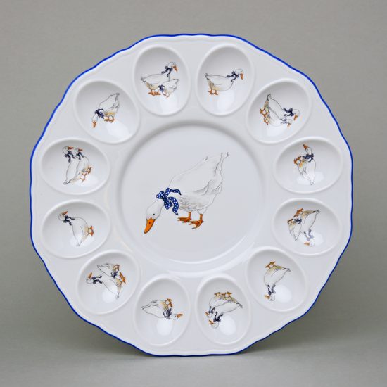 12 eggs party tray 24,3 cm, goose, Český porcelán a.s.