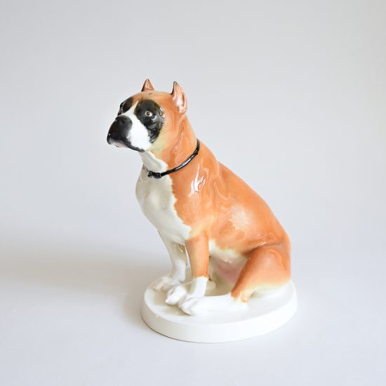 Mastiff, 33 x 12 x 15 cm, Porcelain Figures Gläserne Porzellanmanufaktur