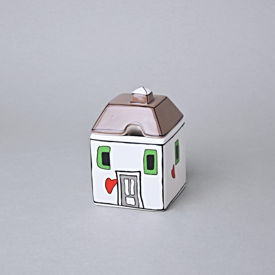 Cukřenka 250 ml 7 x 11 cm, “LE CASETTE” hnědá, porcelán, EGAN