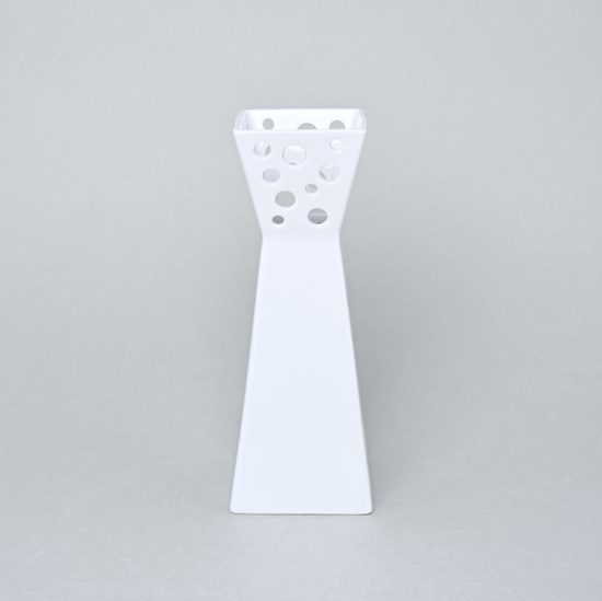 Bohemia White, Vase perforated 22,5 cm, design Pelcl, Český porcelán