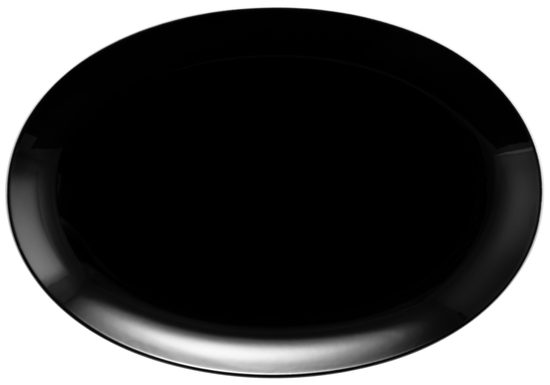 Podnos ovál 35 x 24 cm, Lido Solid Black, Porcelán Seltmann
