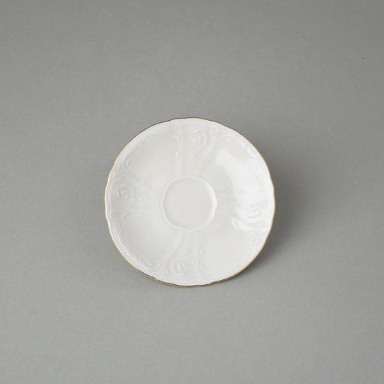 Saucer 11,5 cm, Thun 1794 Carlsbad porcelain, BERNADOTTE ivory + gold