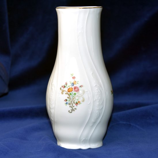 Váza 19 cm, Thun 1794, karlovarský porcelán, BERNADOTTE kytička se zlatem