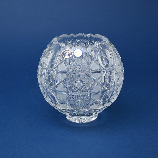 Vase - ball 15 cm, cut Maia, Bohemia Crystal