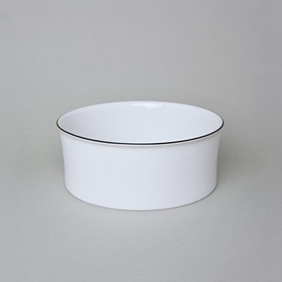 Bowl 16 cm, ELLA black line, Thun 1794 Carlsbad Porcelain