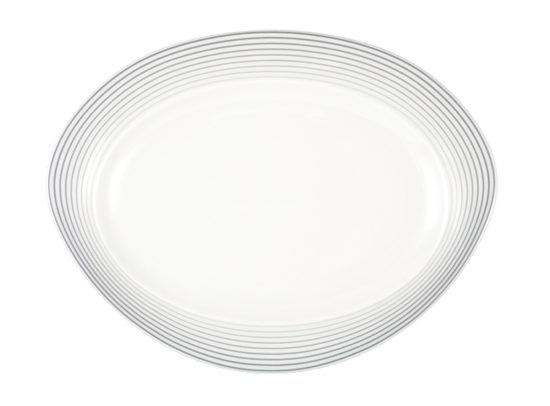 Podnos oválný 25 cm, Trio 23328 Nero, Porcelán Seltmann